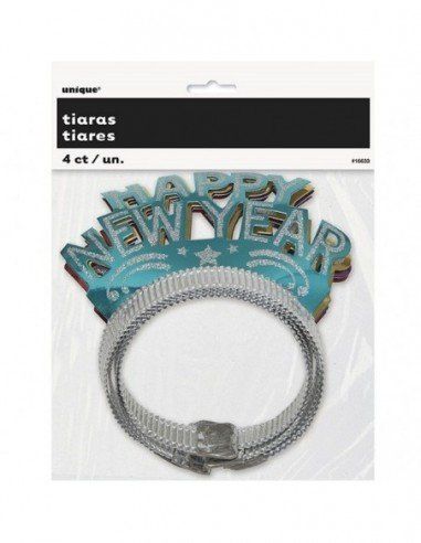 happy new year tiara glitter pk4 011179166336