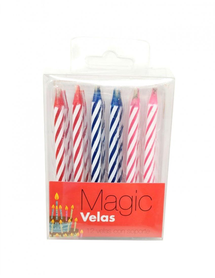 set de 12 velas magicas