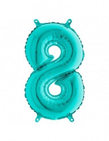 globo numero 8 tiffany 36cm