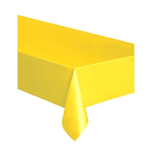 nappe rectangulaire en plastique jaune 137 x 274 cm_209965