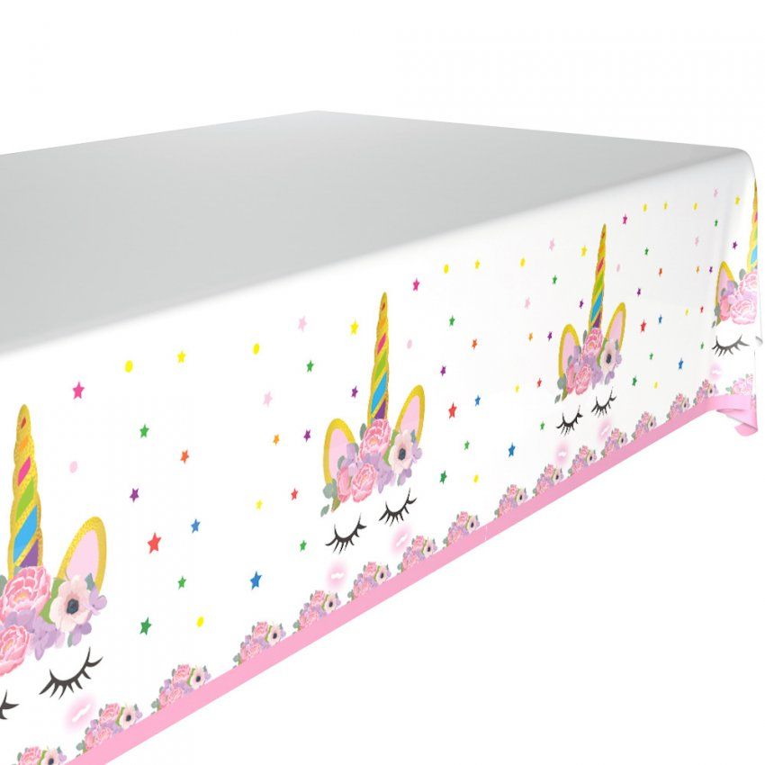 1 Uds 1 8 1 08 m unicornio con flores mantel de cumplea os desechable para