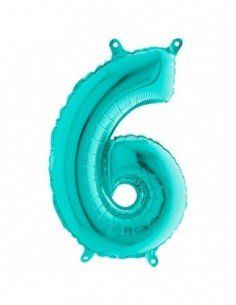 globo numero 6 tiffany 36cm