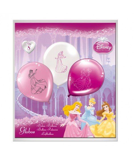 globos princesas 8 uds