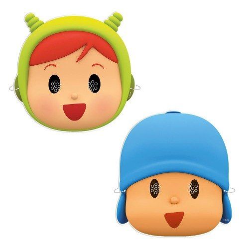 set de 6 caretas pocoyo y