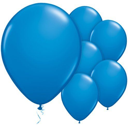 8 Globos Latex Azul Mate