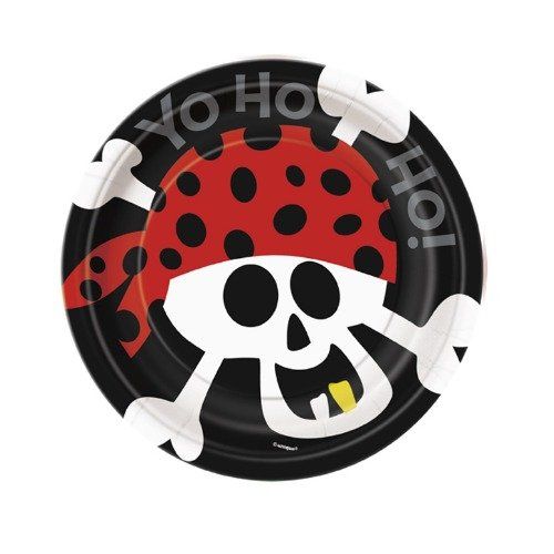 8 petites assiettes en carton pirate 209532 1 (1)