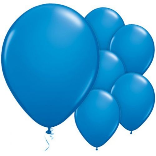 8 Globos Latex Azul Mate