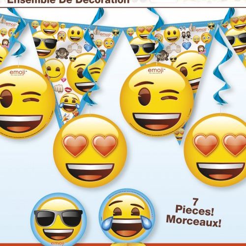 kit decoracion fiesta emoji 7 uds