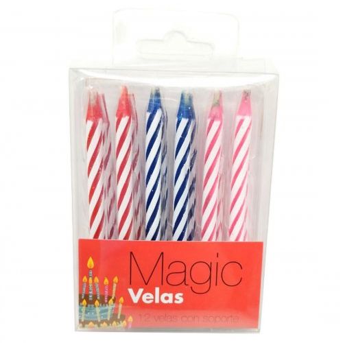 set de 12 velas magicas