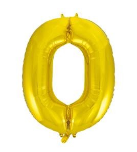 Globo Foil Número 0 Oro