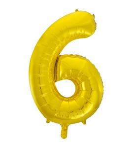 Globo Foil Número 6 Oro