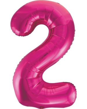 Globo Foil Número 2 Fucsia