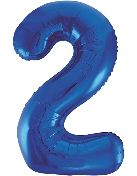 Globo Foil Número 2 Azul