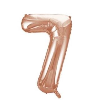 Globo Foil Número 7 Oro Rosa