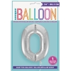 Globo Foil Número 0 Plata
