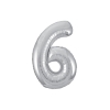 Globo Foil Número 6 Plata