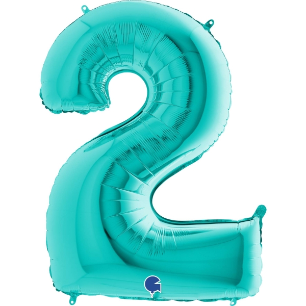 Globo Foil Número 2 Tiffany