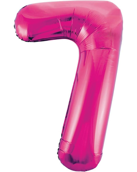 Globo Foil Número 7 Fucsia