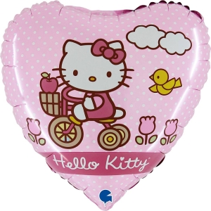 Corazón Hello Kitty en bicicleta