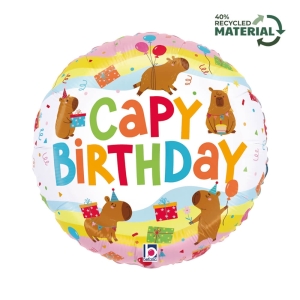 Globo foil Capibara Cumpleaños