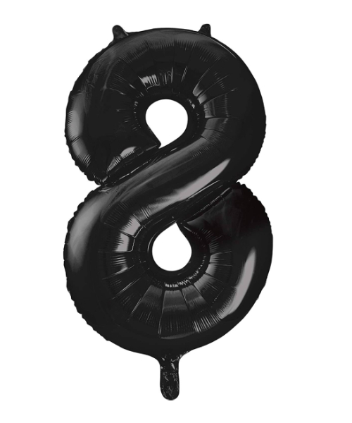 Globo Foil Número 8 Negro