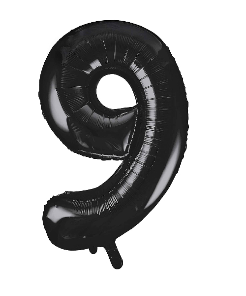 Globo Foil Número 9 Negro