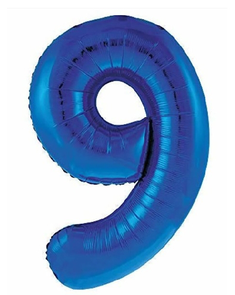 Globo Foil Número 9 Azul