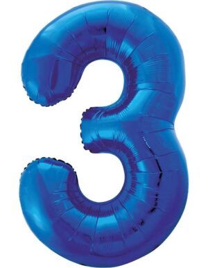 Globo Foil Número 3 Azul