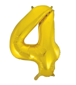 Globo Foil Número 4 Oro