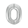 Globo Foil Número 0 Plata