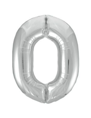 Globo Foil Número 0 Plata