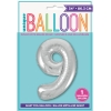 Globo Foil Número 9 Plata