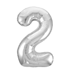Globo Foil Número 2 Plata