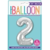 Globo Foil Número 2 Plata