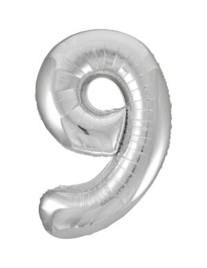 Globo Foil Número 9 Plata