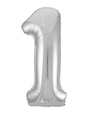 Globo Foil Número 1 Plata