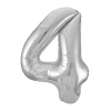 Globo Foil Número 4 Plata