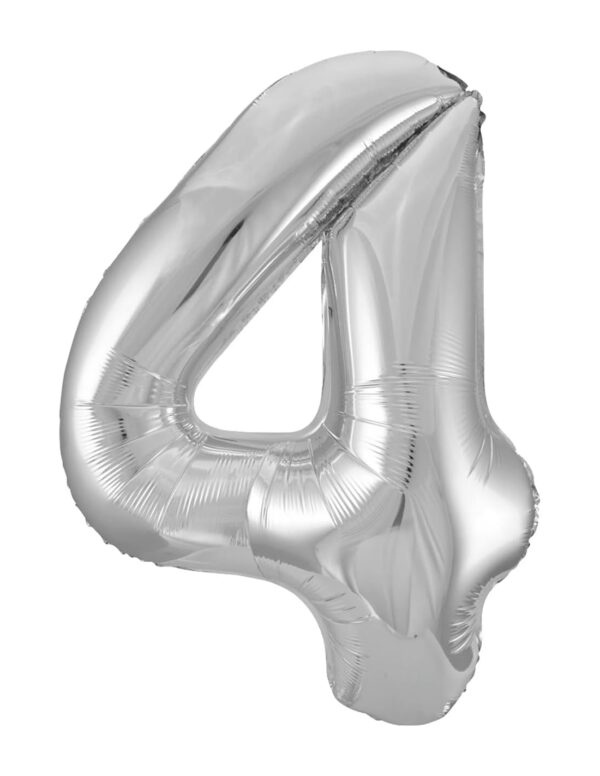 Globo Foil Número 4 Plata