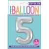 Globo Foil Número 5 Plata