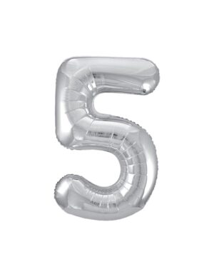 Globo Foil Número 5 Plata