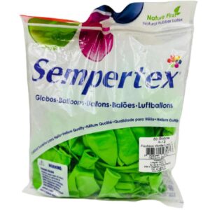 Globos latex biodegradable 50 uds Verde Lima Sempertex
