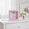 Hucha de madera rosa para niña regalo de comunión