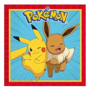 Servilletas Pokemon Pikachu y Eevee