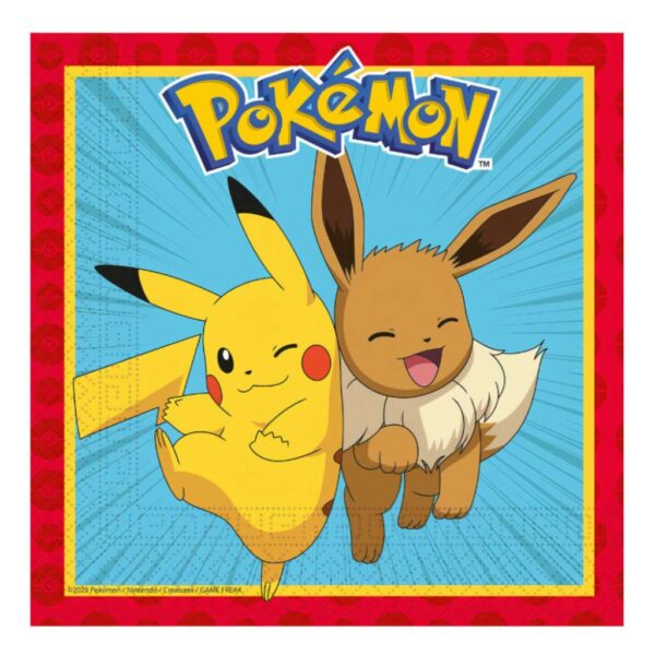Servilletas Pokemon Pikachu y Eevee