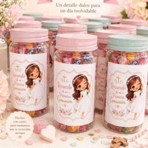 Tarros dulces de comunión chica