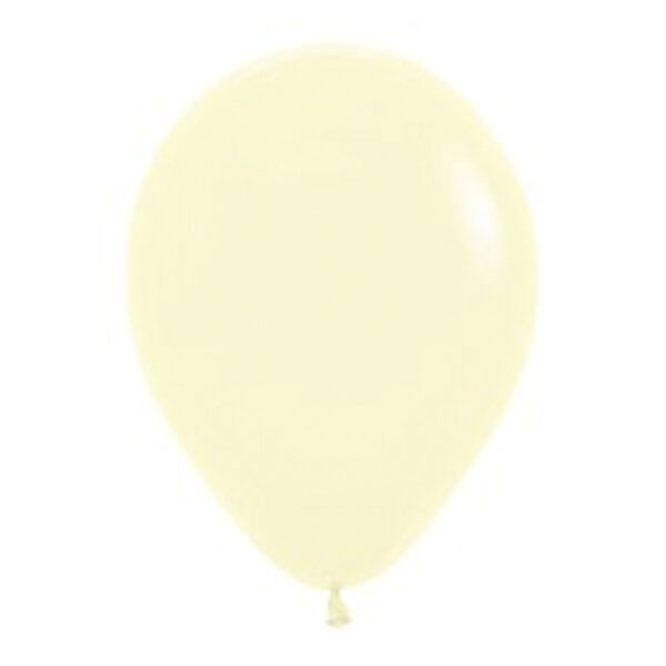 Globos latex biodegradable 50 uds Amarillo Pastel Mate Sempertex