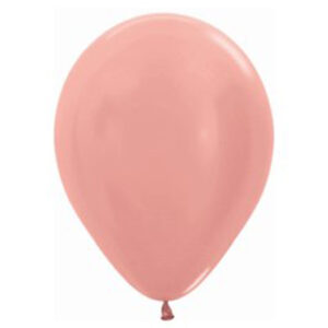 Globos Látex biodegradables 50 uds Metal Rosa Dorado
