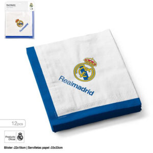 0062052_servilletas-real-madrid-masterbrand-12-uds_600 12 Servilletas de Real Madrid (33x33cm)