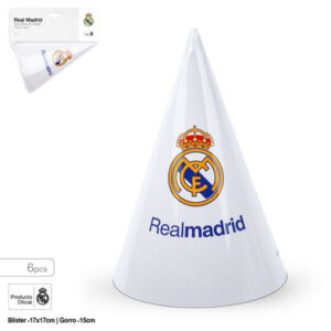 0062142_gorros-de-fiesta-real-madrid-masterbrand-6-unidades-15-cm_600 6 Gorritos de Real Madrid