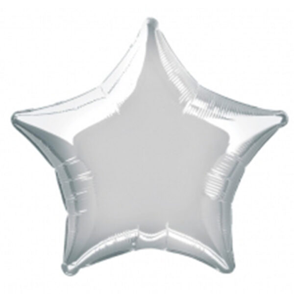 Globo estrella Plata 51cm Empacado